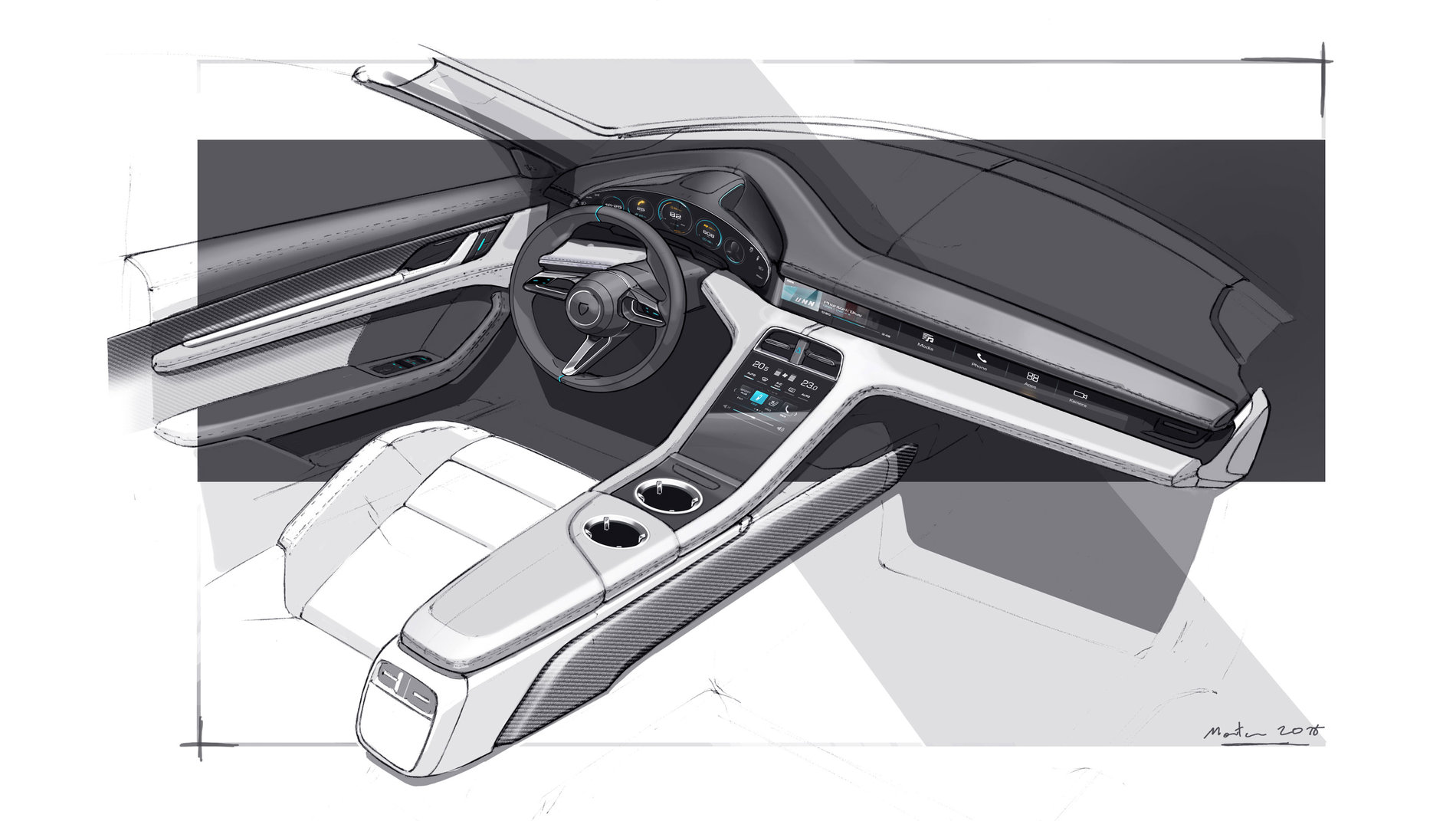 Porsche Taycan Press Release: Digital, clear, sustainable: the interior of the new Porsche Taycan! 499499_taycan_2019_porsche_a