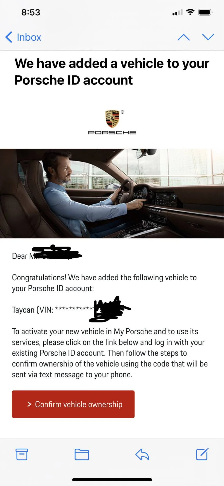 My porsche id