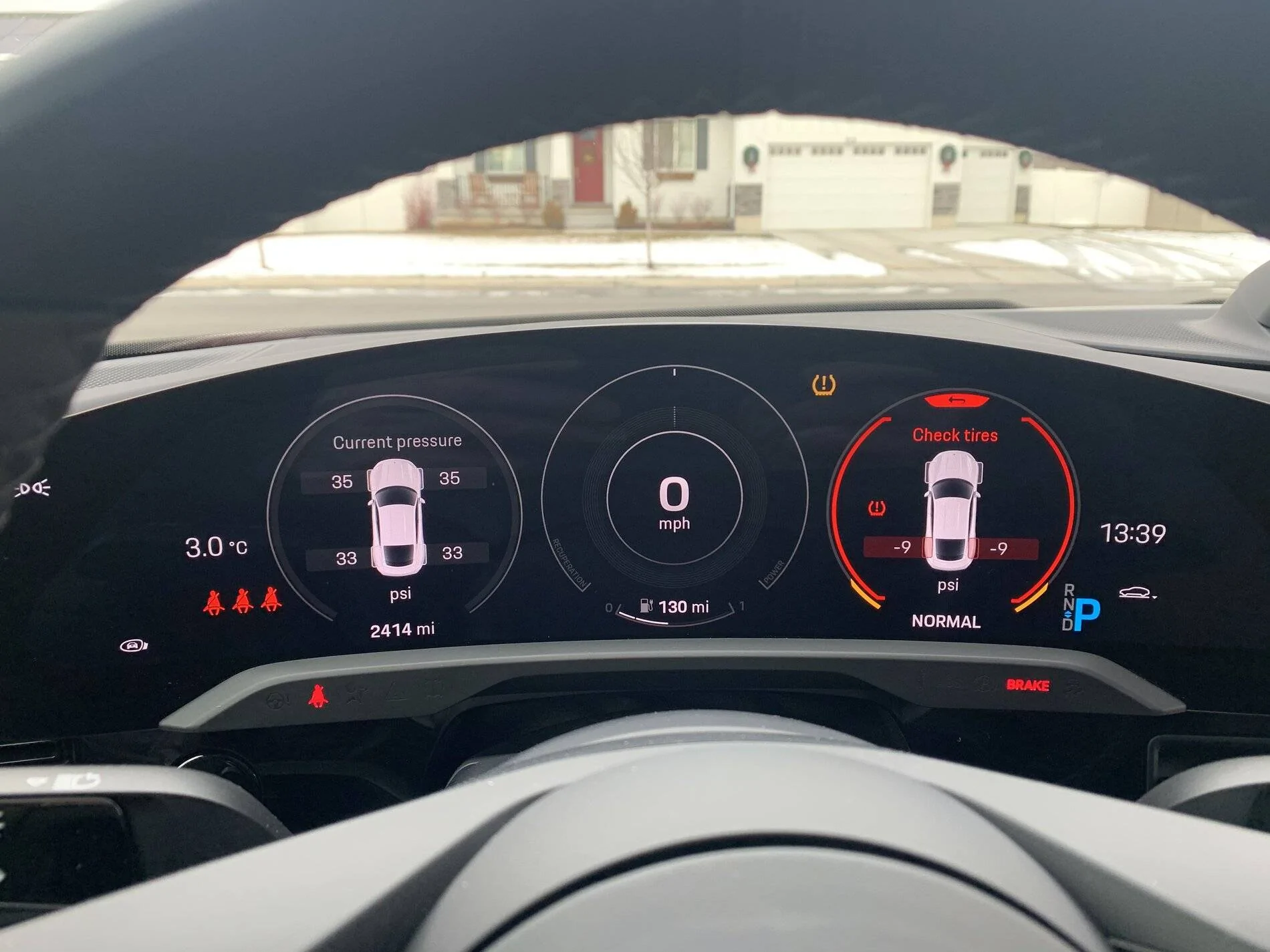 Yellow Warning Low Tire Inflation How To Clear This Message Porsche Taycan Forum 