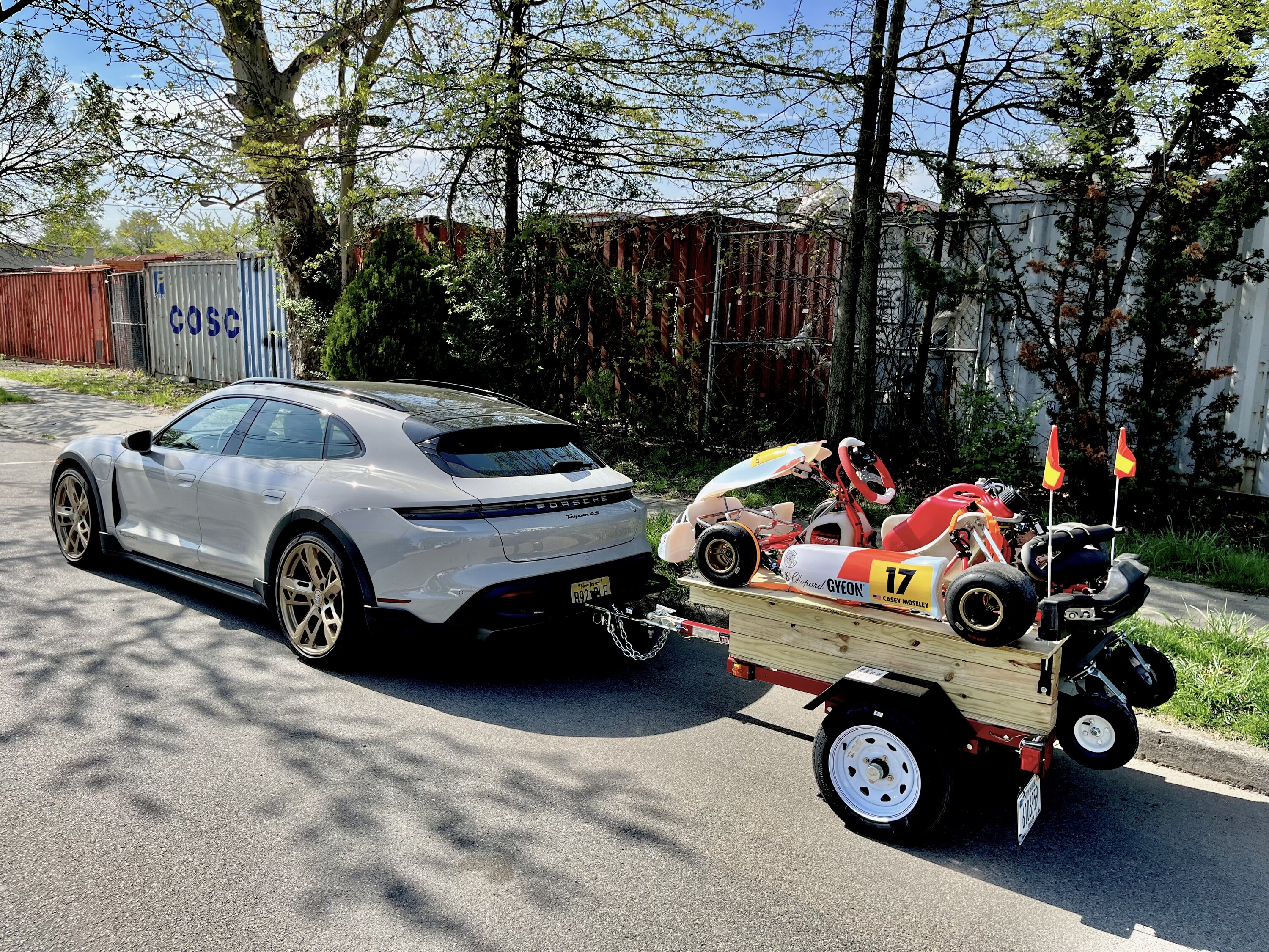 Porsche Taycan Towing with a Taycan CT4S -- averaged ~2mi/kwh over 270 miles IMG-6052