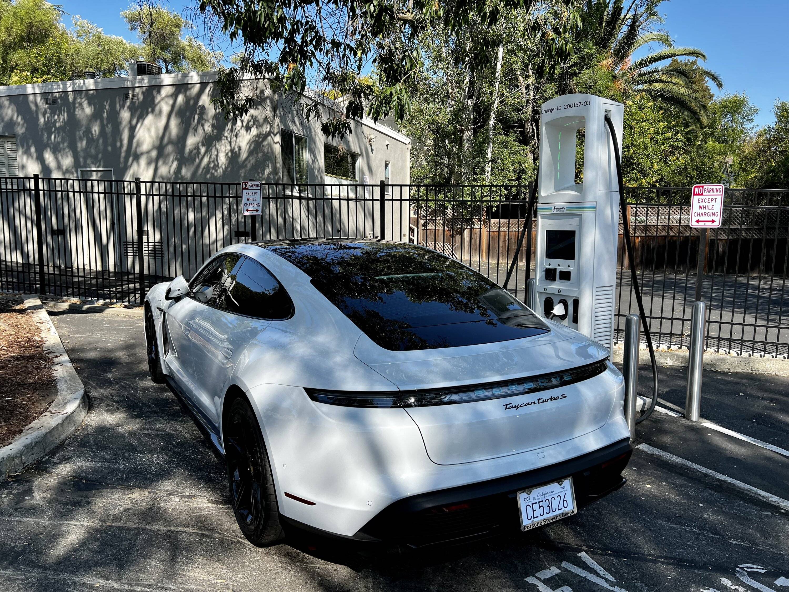 Charge Taycan At Tesla Station