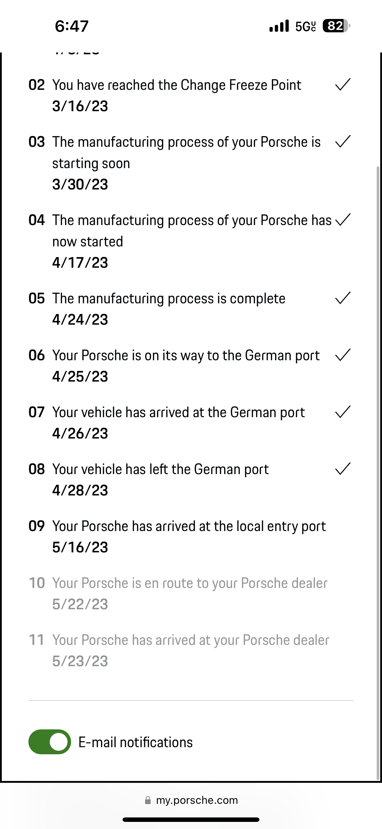 Porsche Taycan May 2023 Deliveries IMG_0669