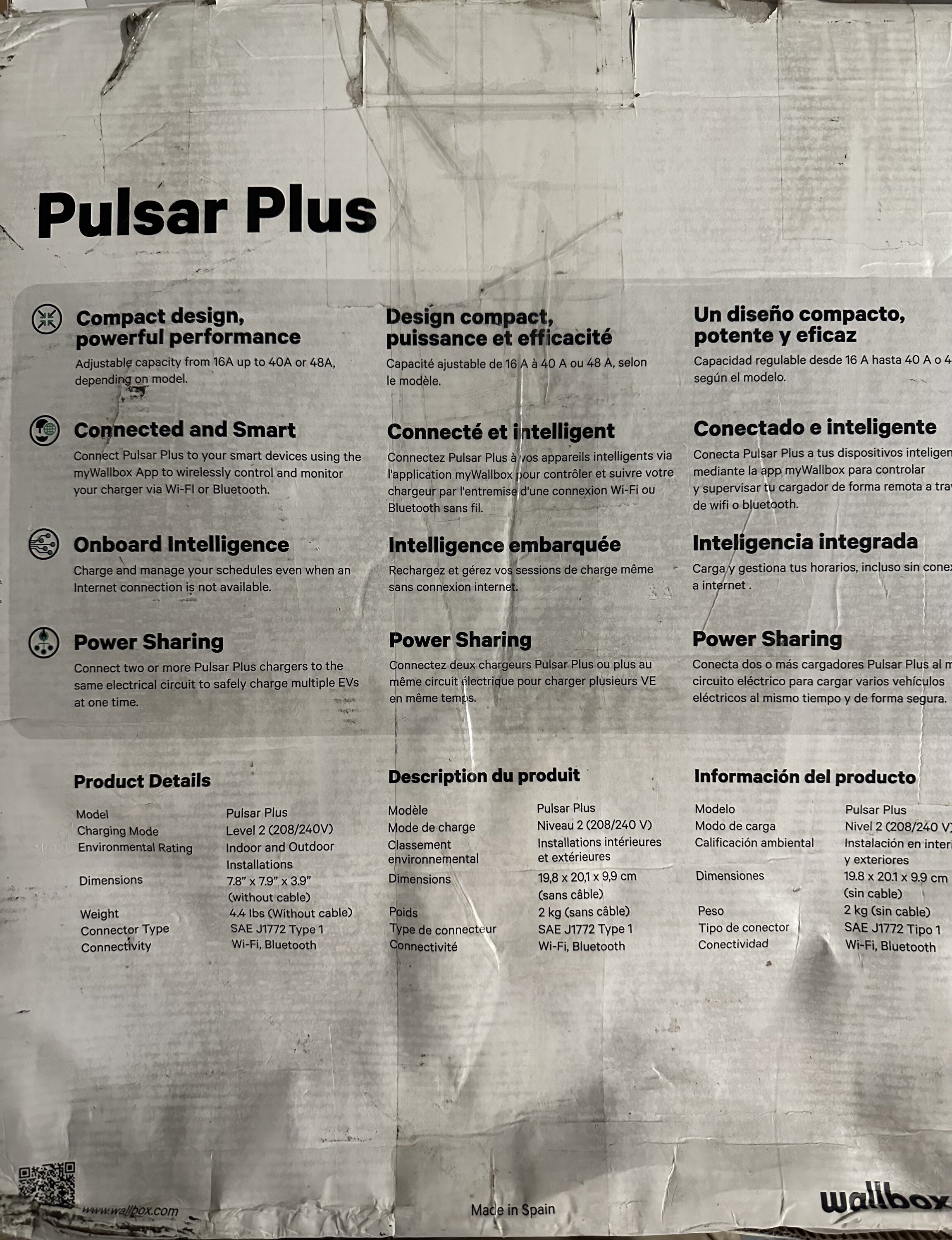  Wallbox Pulsar Plus Level 2 Electric Vehicle Smart