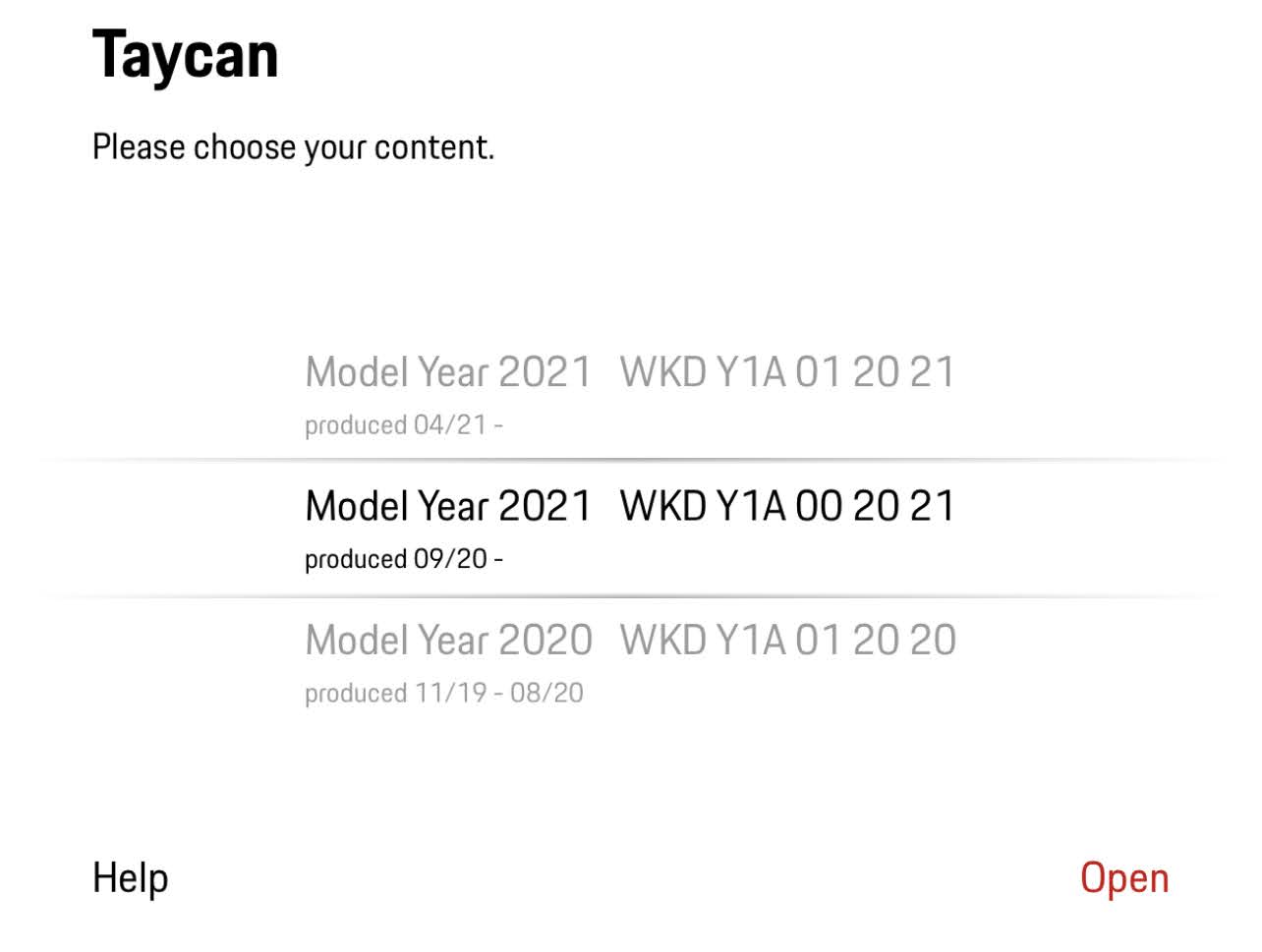 Porsche Taycan Different Between "Model 2021 WKD Y1A 00 20 21" vs "Model 2021 WKD Y1A 01 20 21" IMG_6299