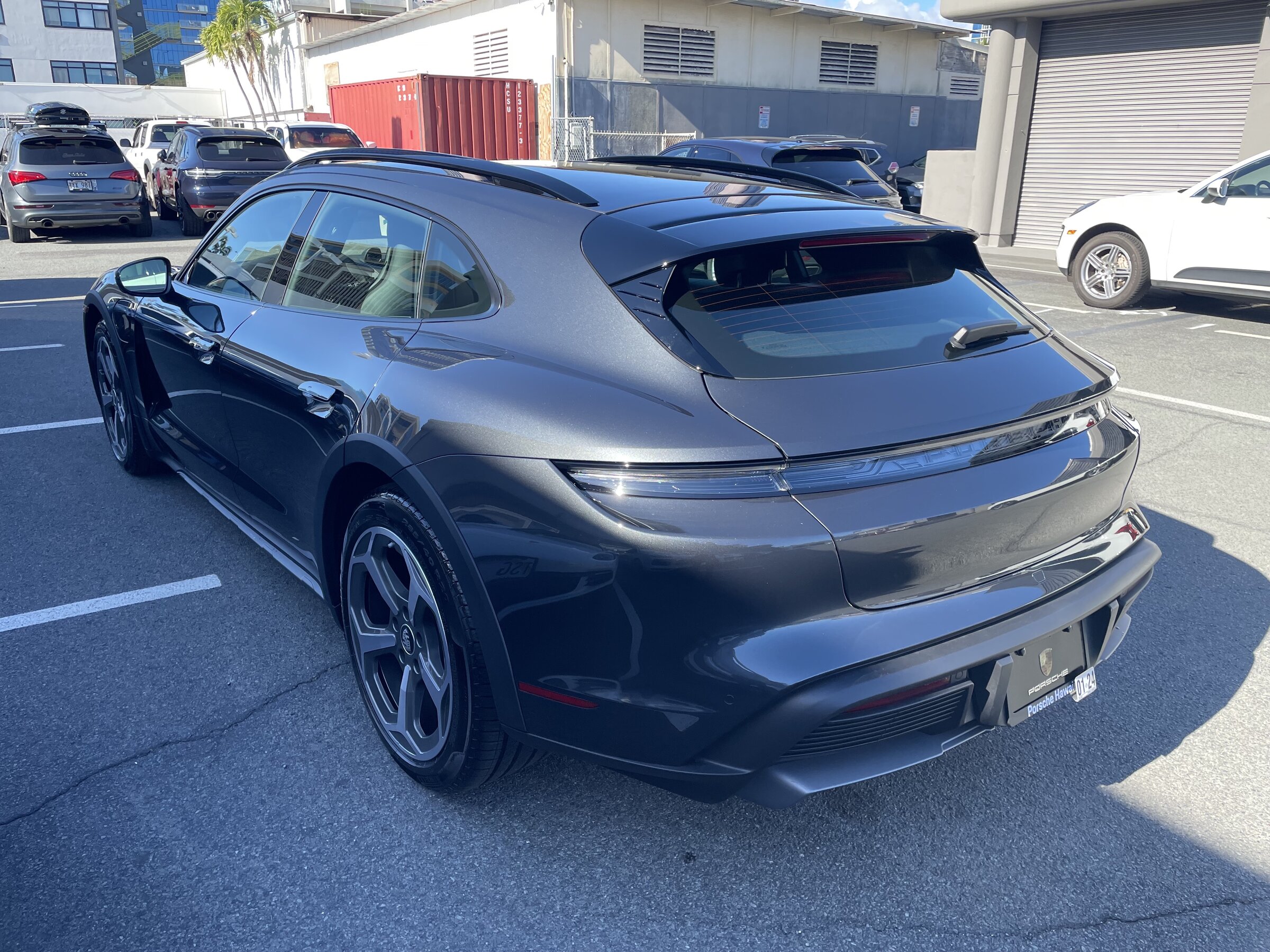 Porsche Taycan Another Hawaii Cross Turismo delivered. CT4S Dolomite. Taycan CT4 outside