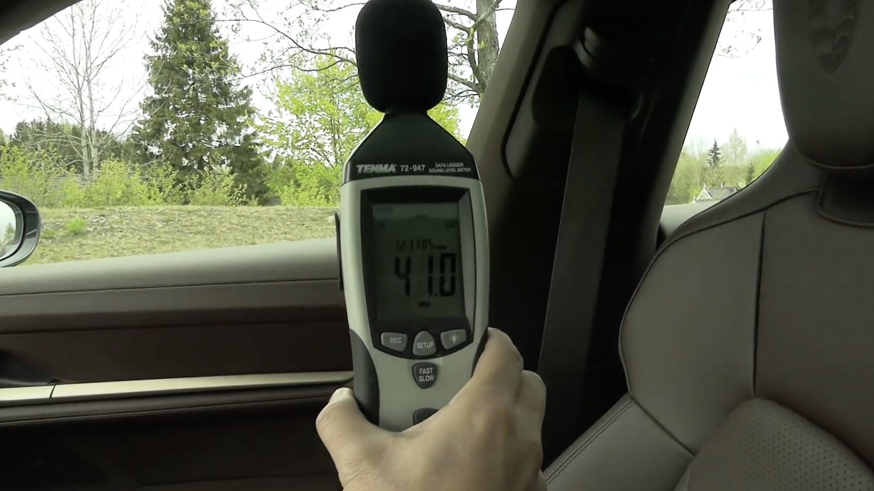 Porsche Taycan interior noise level test Bjorn Nyland TaycanForum