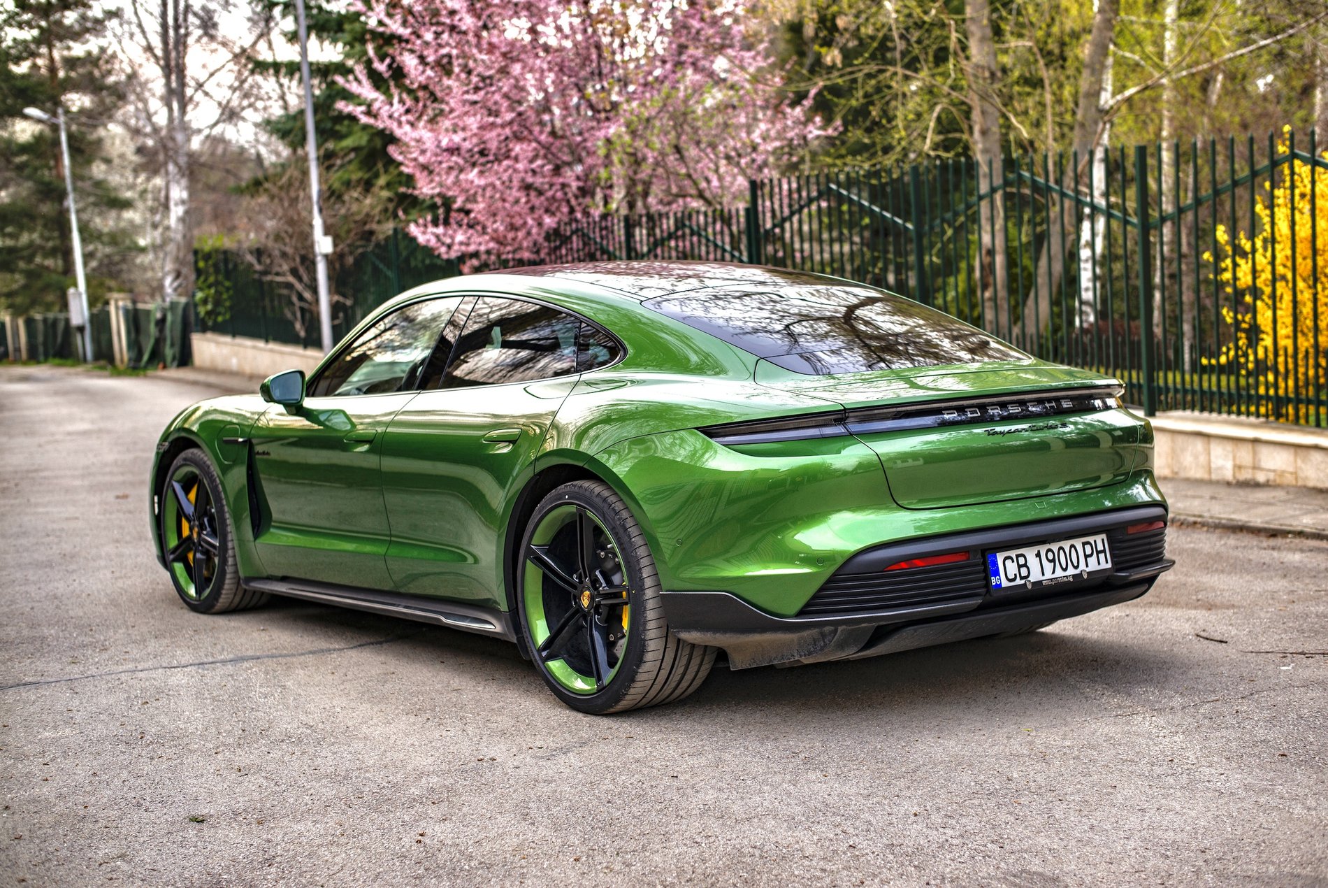 porsche taycan mamba green